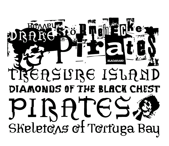 piracy is a crime text font